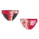 Slip water-polo Brief personnalisable finis rouge