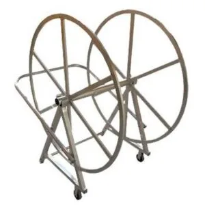 Chariot Alu avec deux roues fixes pour bobine 0434