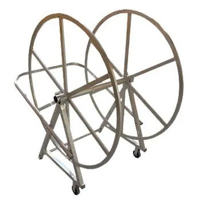 Chariot Alu avec deux roues fixes pour bobine 0434