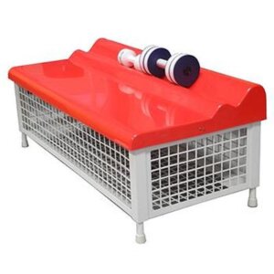 Coffre-banc aluminium couvercle polyester lisse s/pieds 155x70x47cm