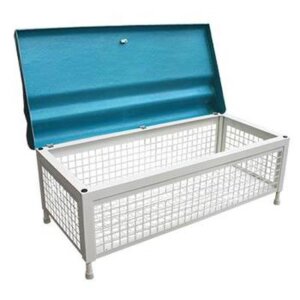 Coffre-banc aluminium couvercle polyester lisse s/pieds 155x70x47cm