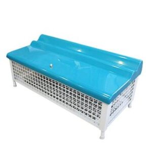 Coffre-banc aluminium couvercle polyester lisse s/pieds 155x70x47cm