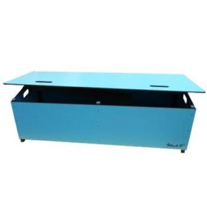 Coffre-banc stratifié compact sur pieds – 155x70x46cm – Monté