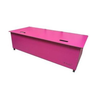 Coffre-banc stratifié compact sur pieds – 155x70x46cm – Monté