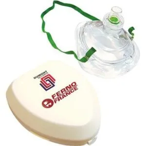 Masque de bouche à bouche en étui plastique rigide