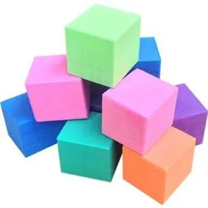 Lot de 10 cubes La Scolaire - Plastazote - Finition chanfreinée