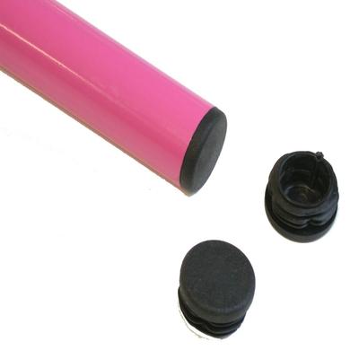 Bouchon plastique noir rentrant pour tube rond Ø30mm ext