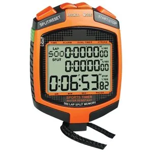 Chronomètre 500 mémoires - Etanche aux éclaboussures IP67