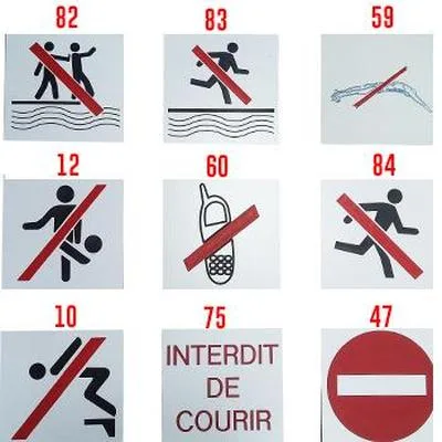 Figurine signalétique adhésive 200x200mm