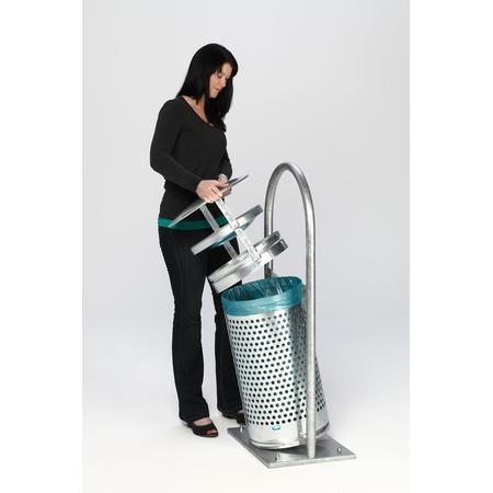Poubelle à lyre RB 002 VAR – Poubelle + cendrier