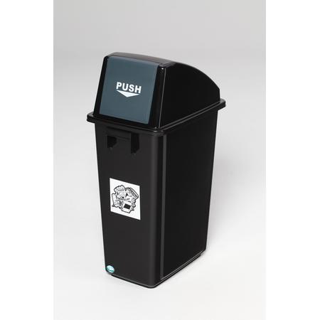 Collecteur de déchets en plastique avec trappe 60L