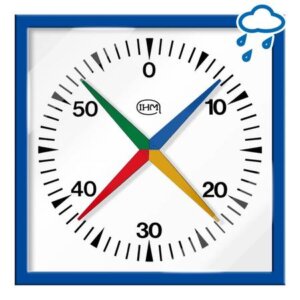 Chronomètre 4 aiguilles géant étanche IP67 – Dim 1M x 1M – poids 20kg