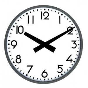 Horloge murale à pile étanche IP54 radio pilotée – Ø600 mm