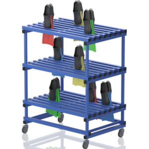 Etagère range palmes avec roulettes(+/-40 palmes) 1200 x 820 x 1500mm