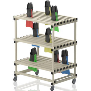 Etagère range palmes avec roulettes(+/-40 palmes) 1200 x 820 x 1500mm