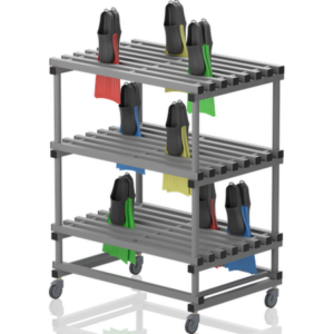 Etagère range palmes avec roulettes(+/-40 palmes) 1200 x 820 x 1500mm