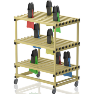 Etagère range palmes avec roulettes(+/-40 palmes) 1200 x 820 x 1500mm