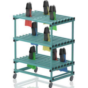 Etagère range palmes avec roulettes(+/-40 palmes) 1200 x 820 x 1500mm