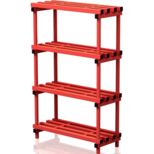 Etagère porte équipements sur pieds 4 niveaux