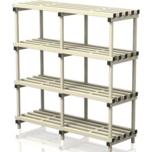 Etagère porte équipements sur pieds 4 niveaux