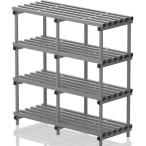 Etagère porte équipements sur pieds 4 niveaux
