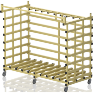 Rack de rangement pour 10 tapis 250 x 90 x 15 cm