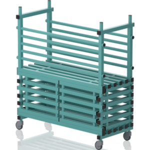 Chariot porte équipement mobile pour noodles + portes 1350x570x1500mm