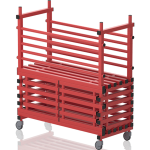 Chariot porte équipement mobile pour noodles + portes 1350x570x1500mm