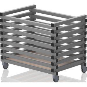 Chariot sans couvercle – barres horizontales 1040 X 690 X 840 mm