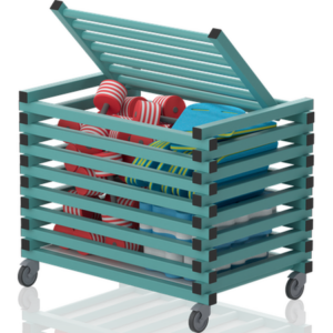 Chariot avec couvercle – barres horizontale 1040x690x840 mm