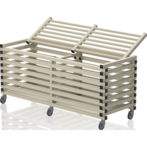 Chariot avec couvercle – barres horizontales 2000 X 870 X 840 mm