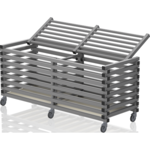 Chariot avec couvercle – barres horizontales 2000 X 870 X 840 mm