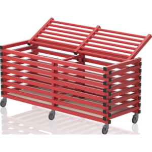 Chariot avec couvercle – barres horizontales 2000 X 870 X 840 mm