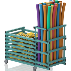 Chariot combi sans couvercle-barres hor+range noodles 1440x690x1100mm