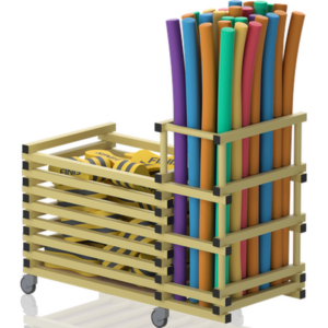 Chariot combi sans couvercle-barres hor+range noodles 1440x690x1100mm
