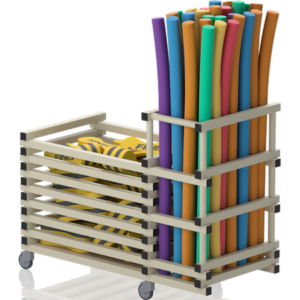 Chariot combi sans couvercle-barres hor+range noodles 1440x690x1100mm