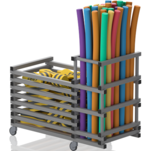 Chariot combi sans couvercle-barres hor+range noodles 1440x690x1100mm
