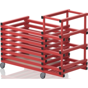 Chariot combi sans couvercle-barres hor+range noodles 1440x690x1100mm