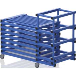 Chariot combi avec couvercle-barres hor+range noodles 1440x690x1110mm