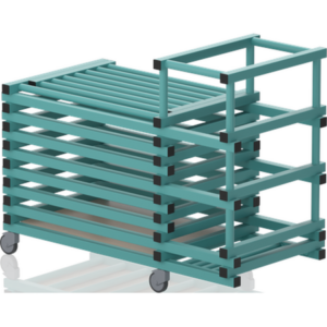 Chariot combi avec couvercle-barres hor+range noodles 1440x690x1110mm