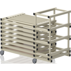 Chariot combi avec couvercle-barres hor+range noodles 1440x690x1110mm