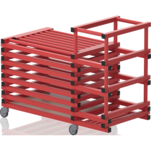 Chariot combi avec couvercle-barres hor+range noodles 1440x690x1110mm
