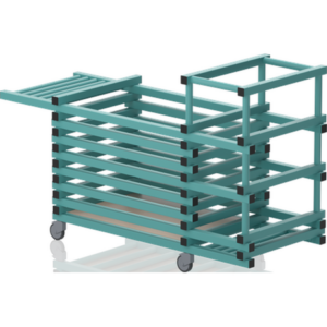 Chariot combi sans couvercle+noodles-Barres horizonta 1840x690x1110mm
