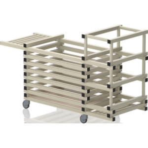 Chariot combi sans couvercle+noodles-Barres horizonta 1840x690x1110mm