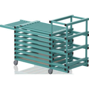 Chariot combi avec couvercle+noodles-barres horizon 1840x690x1110mm