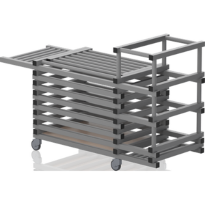 Chariot combi avec couvercle+noodles-barres horizon 1840x690x1110mm