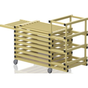 Chariot combi avec couvercle+noodles-barres horizon 1840x690x1110mm