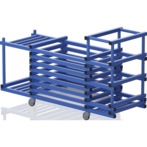 Chariot sans couvercle – support bacs +noodles 1980 x 690 x 1110mm