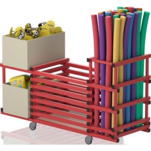 Chariot sans couvercle – support bacs +noodles 1980 x 690 x 1110mm
