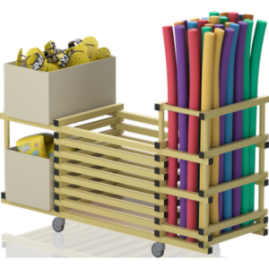 Chariot sans couvercle – support bacs +noodles 1980 x 690 x 1110mm